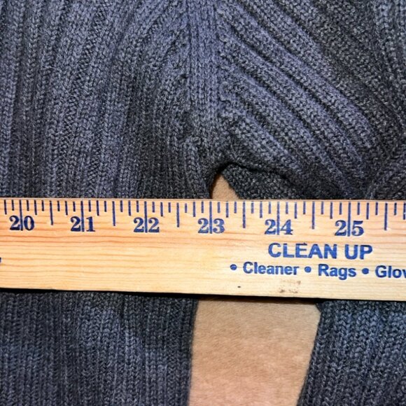 Vintage 90s Tommy Hilfiger Men XL Gray Knit Ribbon Full Zip Fall Sweater (U) - Picture 5 of 8